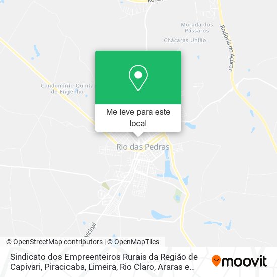 Sindicato dos Empreenteiros Rurais da Região de Capivari mapa