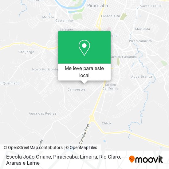 Escola João Oriane mapa