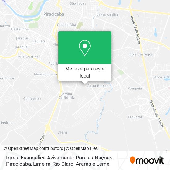 Igreja Evangélica Avivamento Para as Nações mapa