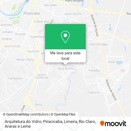 Arquitetura do Vidro mapa