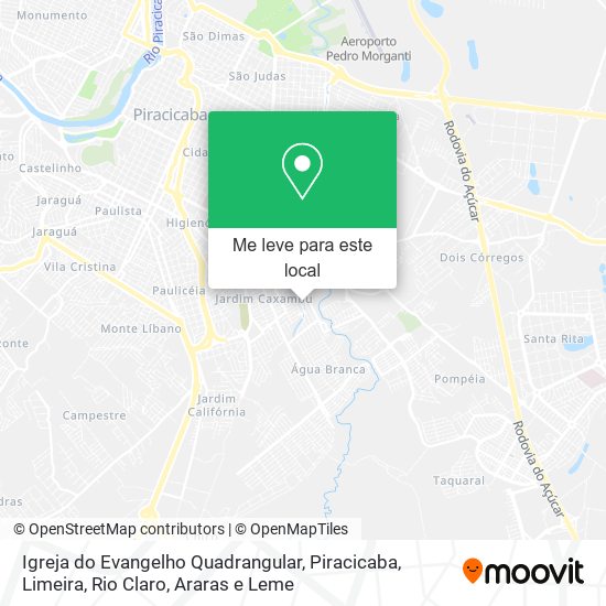 Igreja do Evangelho Quadrangular mapa