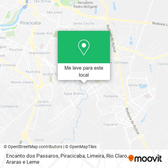 Encanto dos Passaros mapa