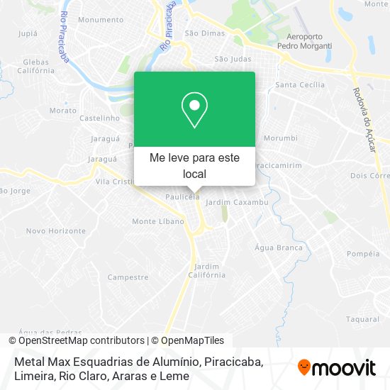 Metal Max Esquadrias de Alumínio mapa