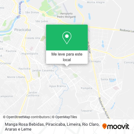 Manga Rosa Bebidas mapa
