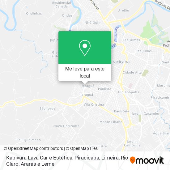 Kapivara Lava Car e Estética mapa