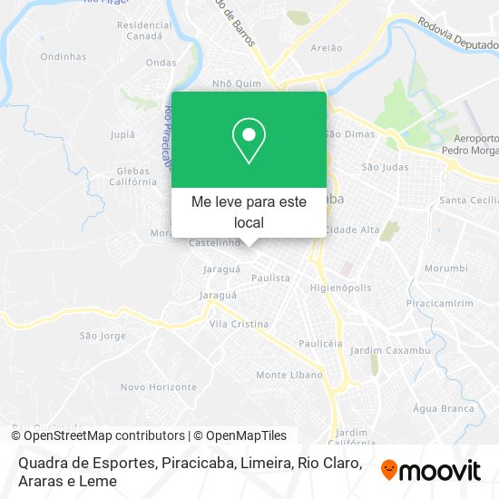 Quadra de Esportes mapa