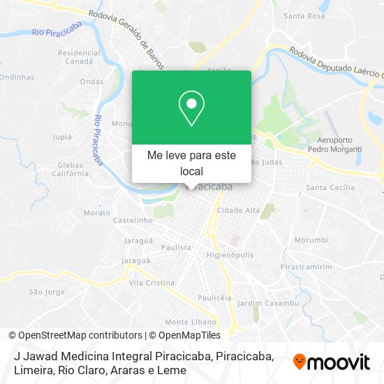 J Jawad Medicina Integral Piracicaba mapa