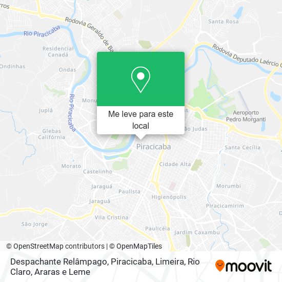 Despachante Relâmpago mapa
