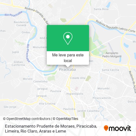 Estacionamento Prudente de Moraes mapa