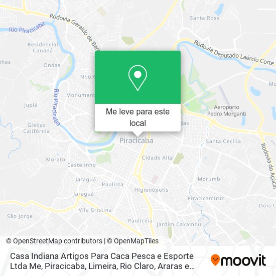 Casa Indiana Artigos Para Caca Pesca e Esporte Ltda Me mapa