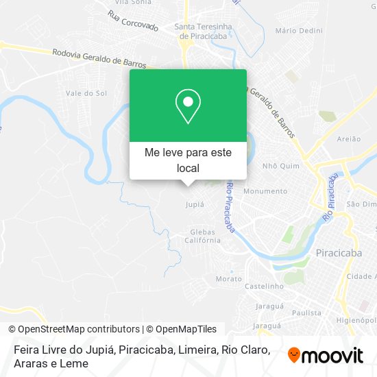Feira Livre do Jupiá mapa