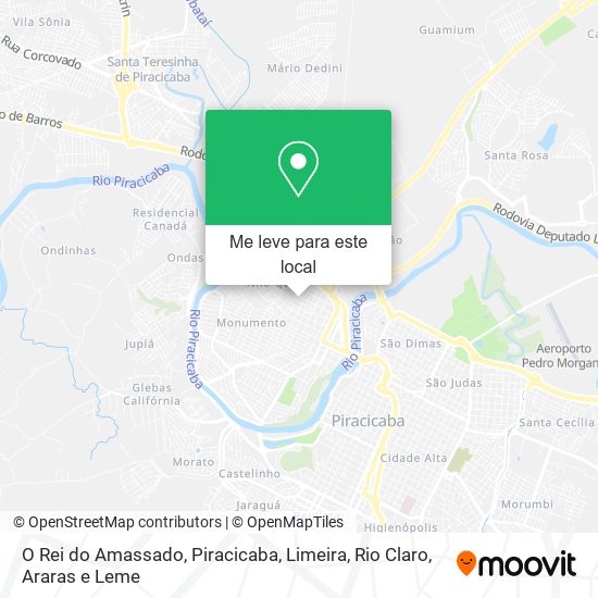 O Rei do Amassado mapa