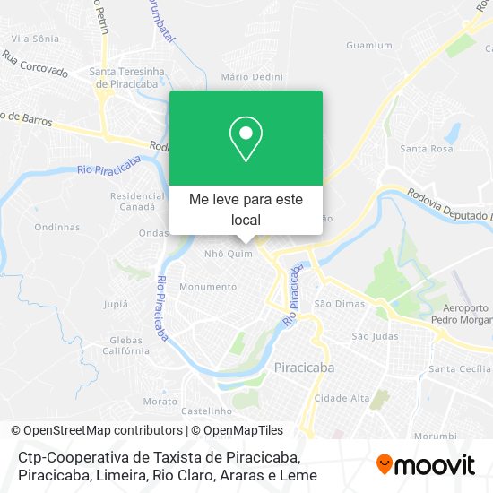 Ctp-Cooperativa de Taxista de Piracicaba mapa