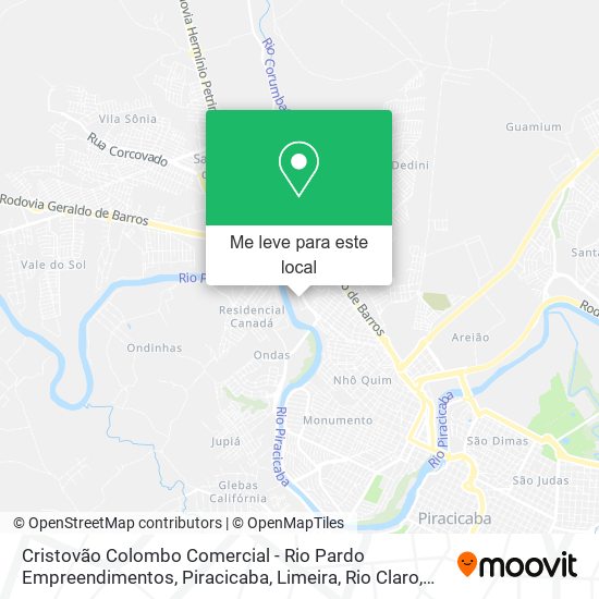 Cristovão Colombo Comercial - Rio Pardo Empreendimentos mapa