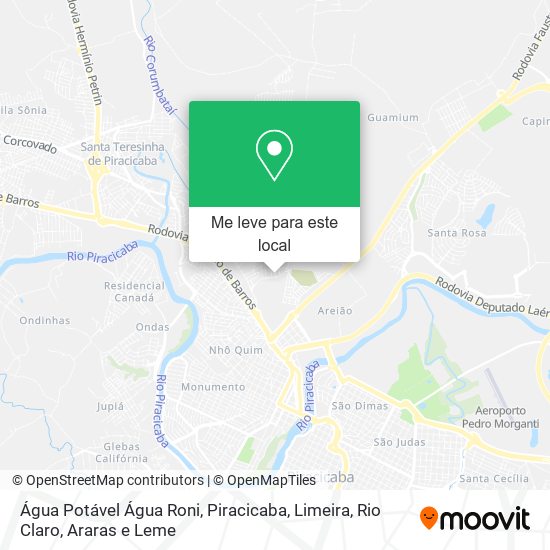 Água Potável Água Roni mapa