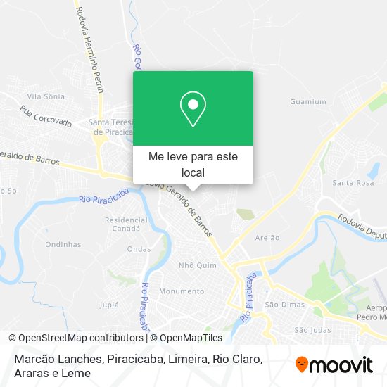 Marcão Lanches mapa