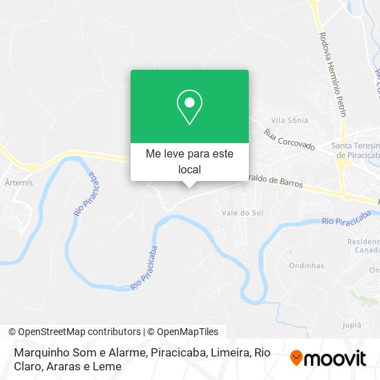 Marquinho Som e Alarme mapa