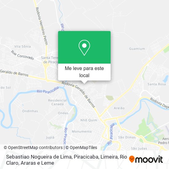 Sebastiao Nogueira de Lima mapa