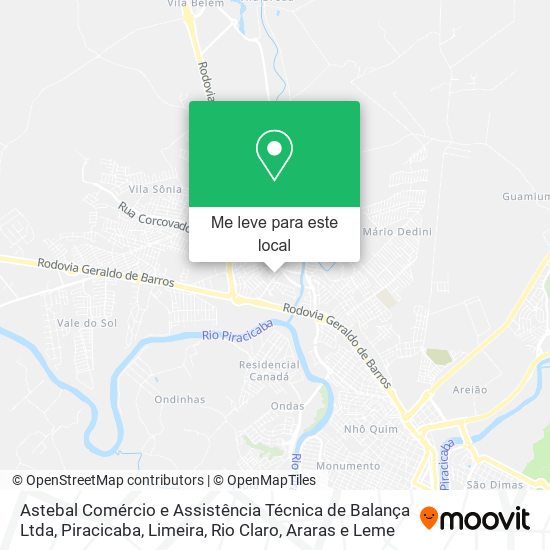 Astebal Comércio e Assistência Técnica de Balança Ltda mapa