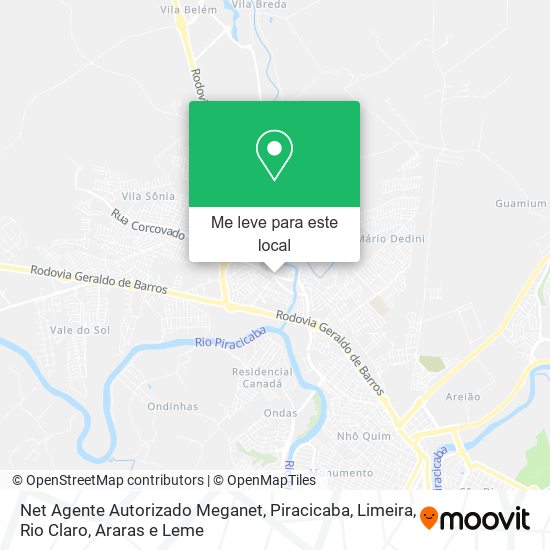 Net Agente Autorizado Meganet mapa