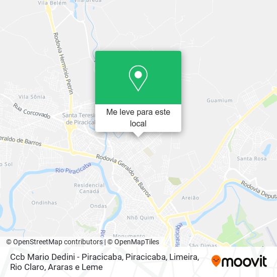 Ccb Mario Dedini - Piracicaba mapa