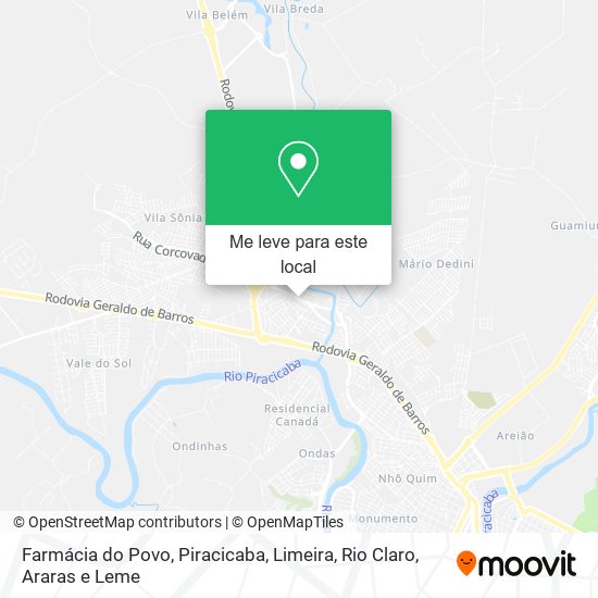 Farmácia do Povo mapa