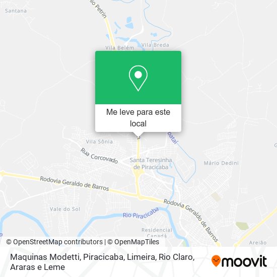 Maquinas Modetti mapa
