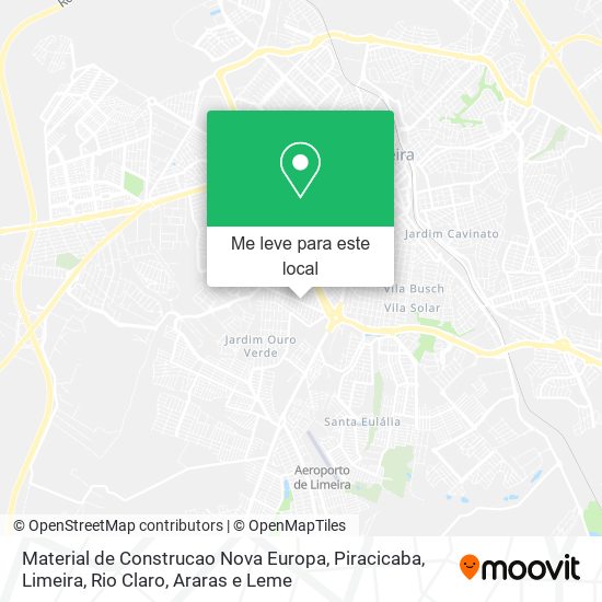 Material de Construcao Nova Europa mapa