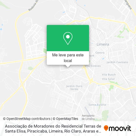 Associação de Moradores do Residencial Terras de Santa Elisa mapa