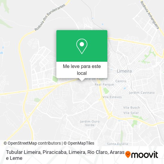 Tubular Limeira mapa