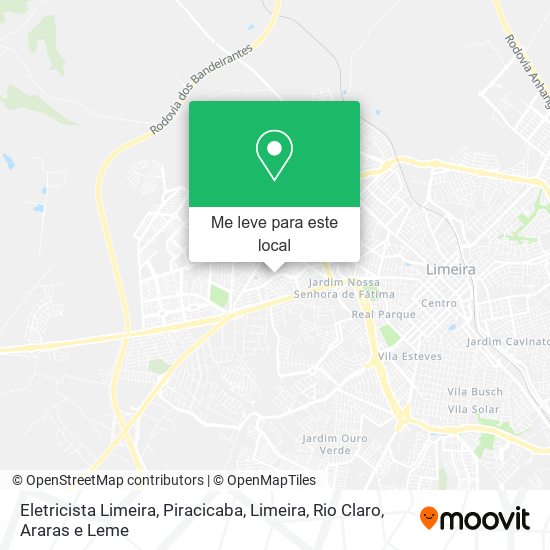 Eletricista Limeira mapa