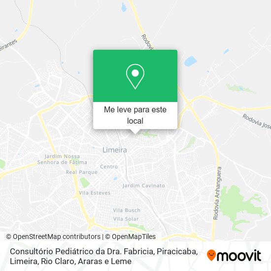 Consultório Pediátrico da Dra. Fabricia mapa