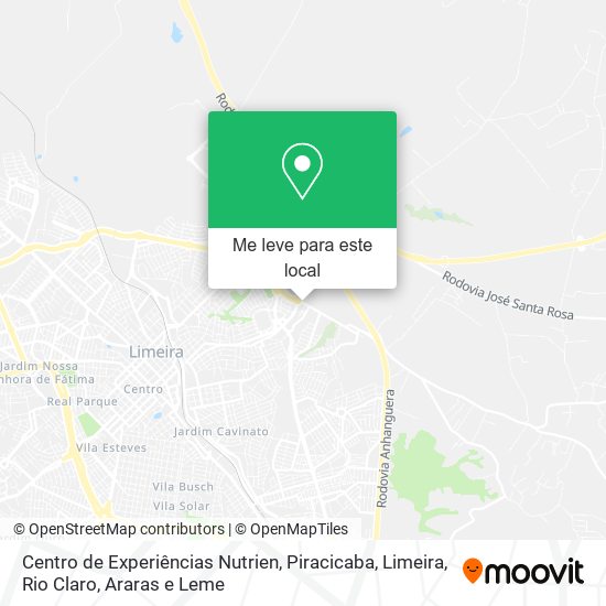 Centro de Experiências Nutrien mapa