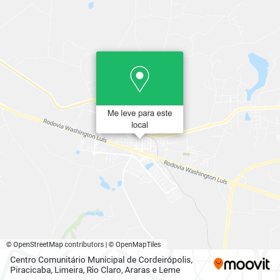 Centro Comunitário Municipal de Cordeirópolis mapa