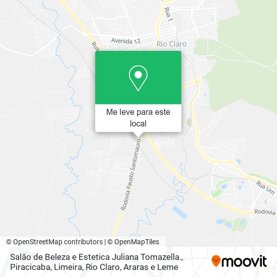 Salão de Beleza e Estetica Juliana Tomazella. mapa