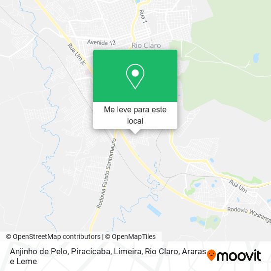 Anjinho de Pelo mapa
