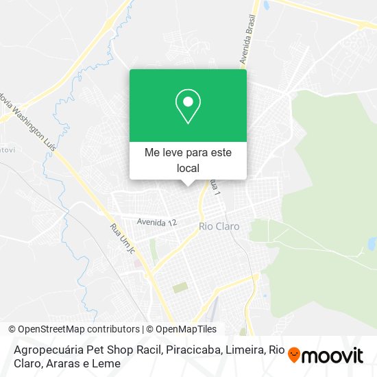 Agropecuária Pet Shop Racil mapa