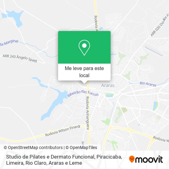 Studio de Pilates e Dermato Funcional mapa