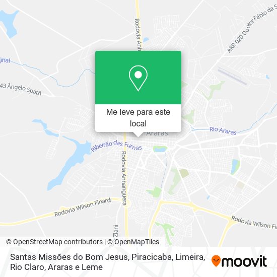 Santas Missões do Bom Jesus mapa