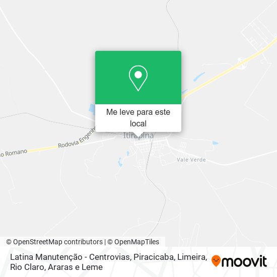 Latina Manutenção - Centrovias mapa