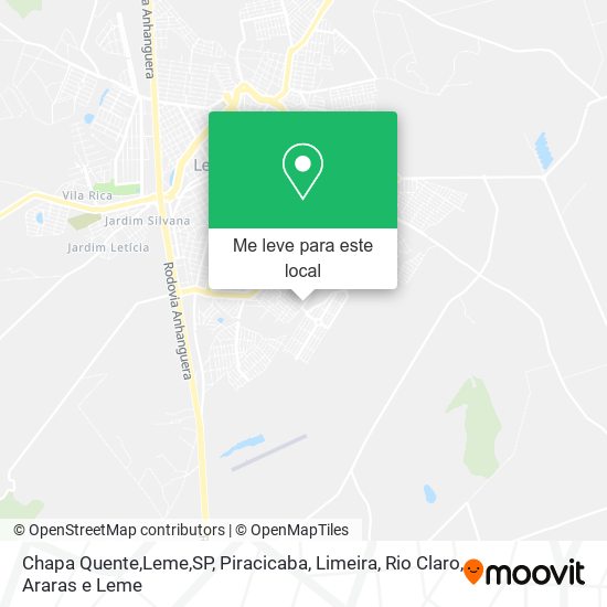 Chapa Quente,Leme,SP mapa