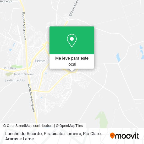 Lanche do Ricardo mapa