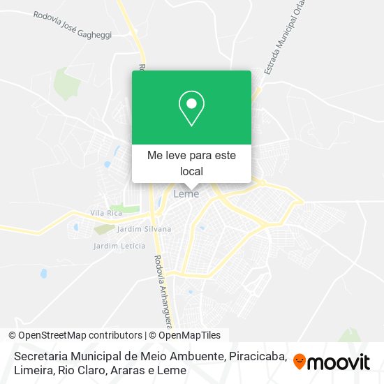 Secretaria Municipal de Meio Ambuente mapa