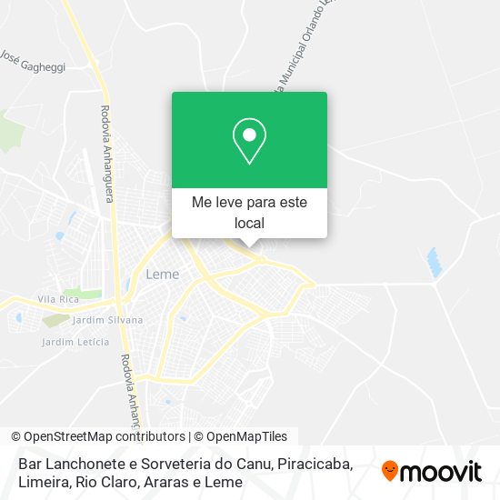 Bar Lanchonete e Sorveteria do Canu mapa