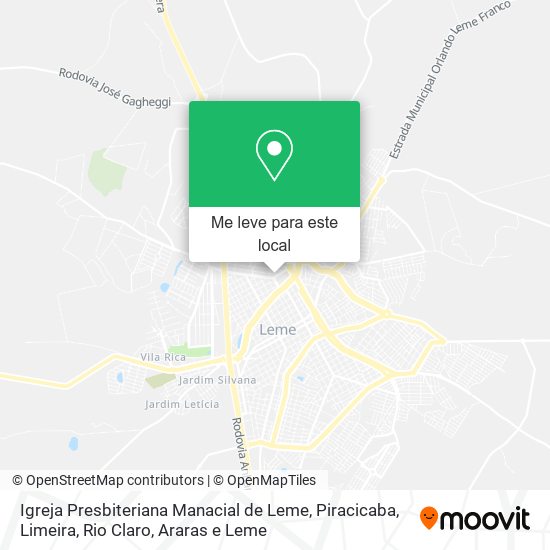 Igreja Presbiteriana Manacial de Leme mapa