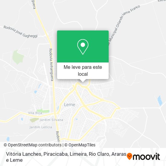 Vitória Lanches mapa