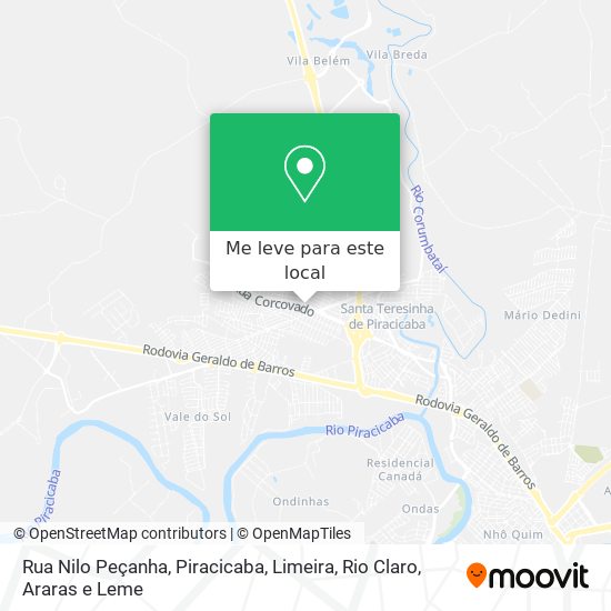 Rua Nilo Peçanha mapa