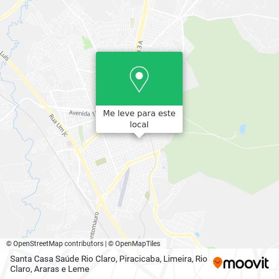 Santa Casa Saúde Rio Claro mapa