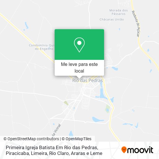 Primeira Igreja Batista Em Rio das Pedras mapa