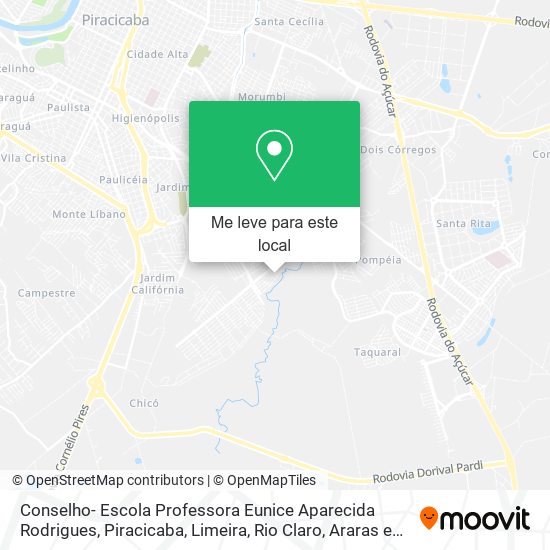 Conselho- Escola Professora Eunice Aparecida Rodrigues mapa